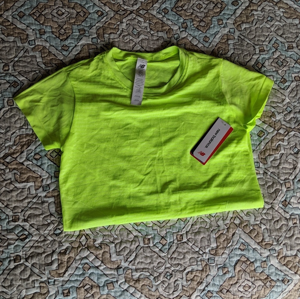 NWT Neon New Balance Top